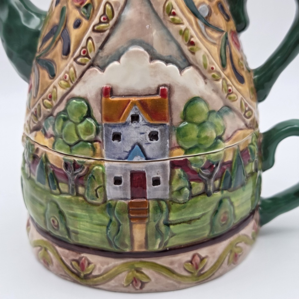 Vintage Jim Shore Four Seasons Angel Tea For One Set Hand Painted 3 Piece - Picture 6 of 15